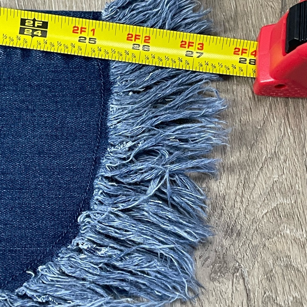 INC International Concepts Dark Blue Straight Leg Jeans with Frayed Hem - Picture 16 of 16
